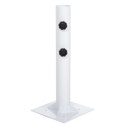 Umbrella Base Φ60mm X 51hcm.metal Ground Bolt For Pole Up To Φ60mm Fb96011 White