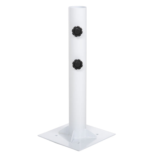 Umbrella Base Φ60mm X 51hcm.metal Ground Bolt For Pole Up To Φ60mm Fb96011 White