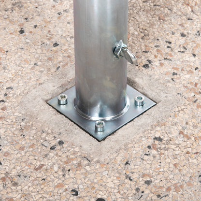 Premium Umbrella Base Hm5476.70p Concrete Mosaic 70kg With Handles And Galvanised Tube Φ62mm