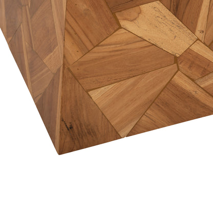 Umbrella Base Hm6122 Concrete With Teak Wood Cover-Φ5cm Hole- 47x47x42hcm.
