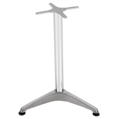 Base For Table Hm449.01 Aluminum In Chrome Cross 28,5x28,5cm.- Leg Dimensions: 54x54x68hcm.