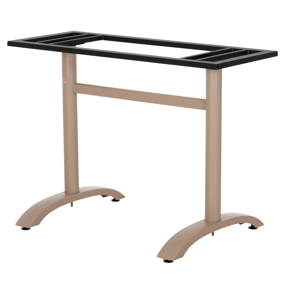 Ase For Table Hm461.25 Aluminum Double In Cappuccino With Height Adjusters 100Χ60Χ73hcm.