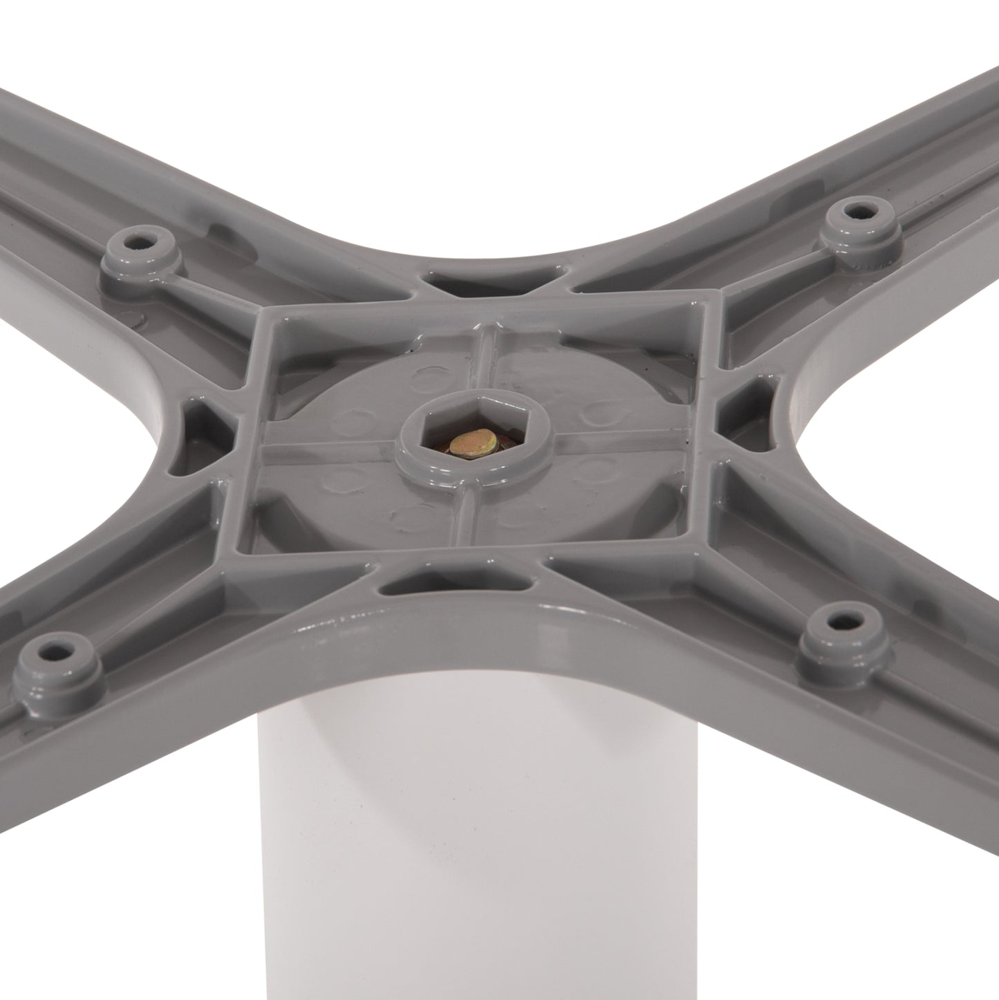 Base For Table Hm475.02 Aluminum Matte White-46x46cm Cross- 46Χ46Χ72hcm.