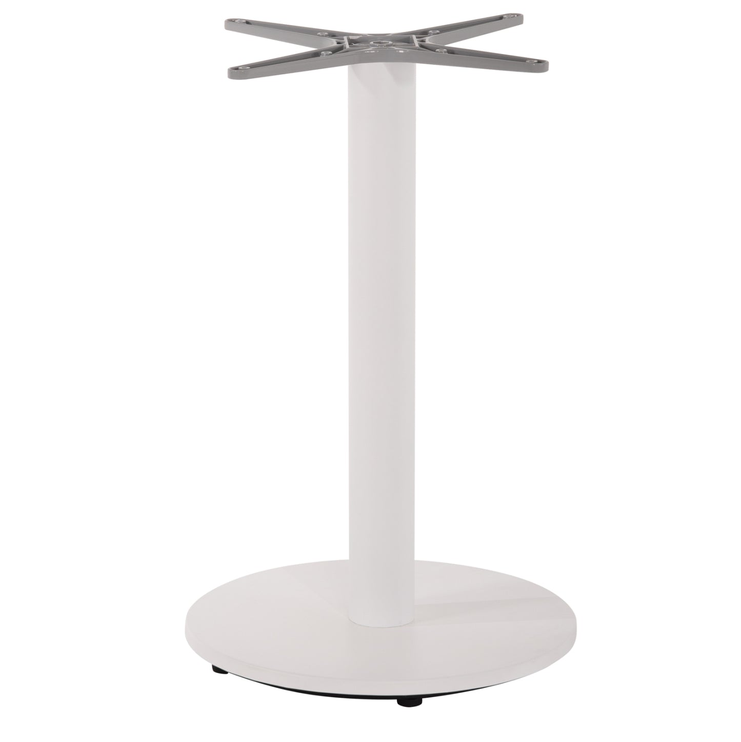 Table Base Aluminum Hm476.02 Round In Matte White 48x48cm Cross Φ45Χ72hcm.