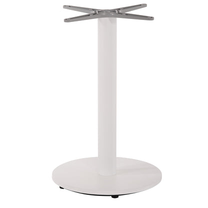 Table Base Aluminum Hm476.02 Round In Matte White 48x48cm Cross Φ45Χ72hcm.