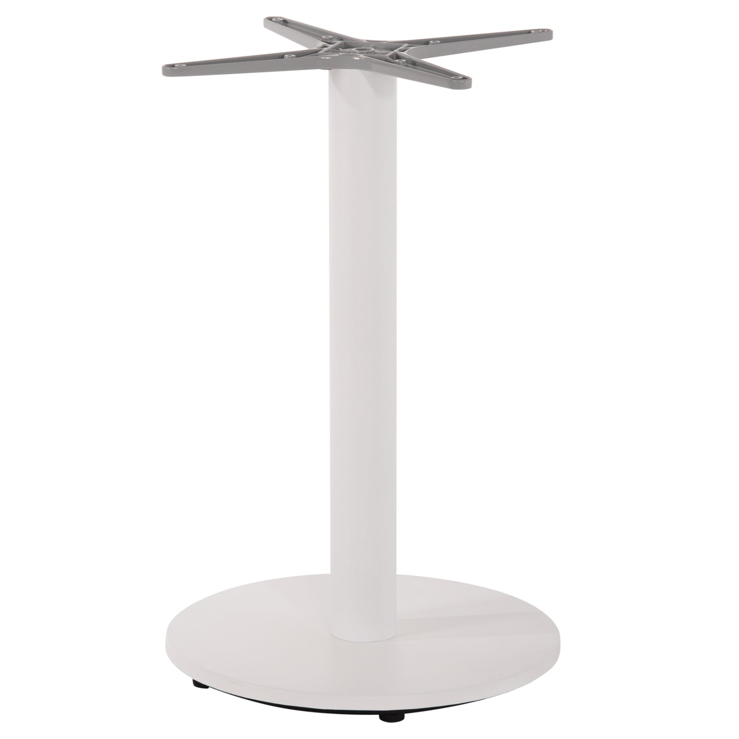 Table Base Aluminum Hm476.02 Round In Matte White 48x48cm Cross Φ45Χ72hcm.