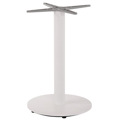 Table Base Aluminum Hm476.02 Round In Matte White 48x48cm Cross Φ45Χ72hcm.