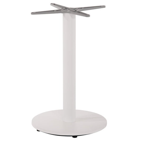Table Base Aluminum Hm476.02 Round In Matte White 48x48cm Cross Φ45Χ72hcm.