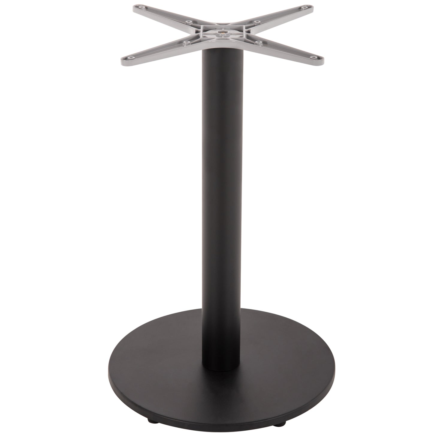 Table Base Aluminum Hm476.01 Round In Matte Black 48x48cm Cross Φ45Χ72hcm.