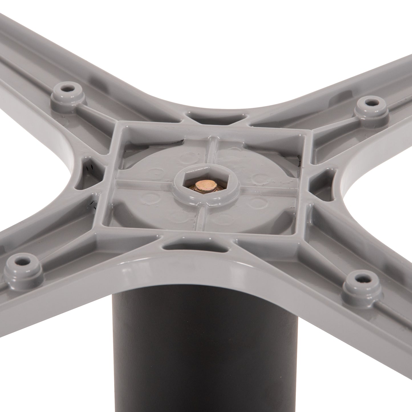 Table Base Aluminum Hm476.01 Round In Matte Black 48x48cm Cross Φ45Χ72hcm.