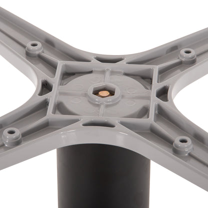 Table Base Aluminum Hm476.01 Round In Matte Black 48x48cm Cross Φ45Χ72hcm.