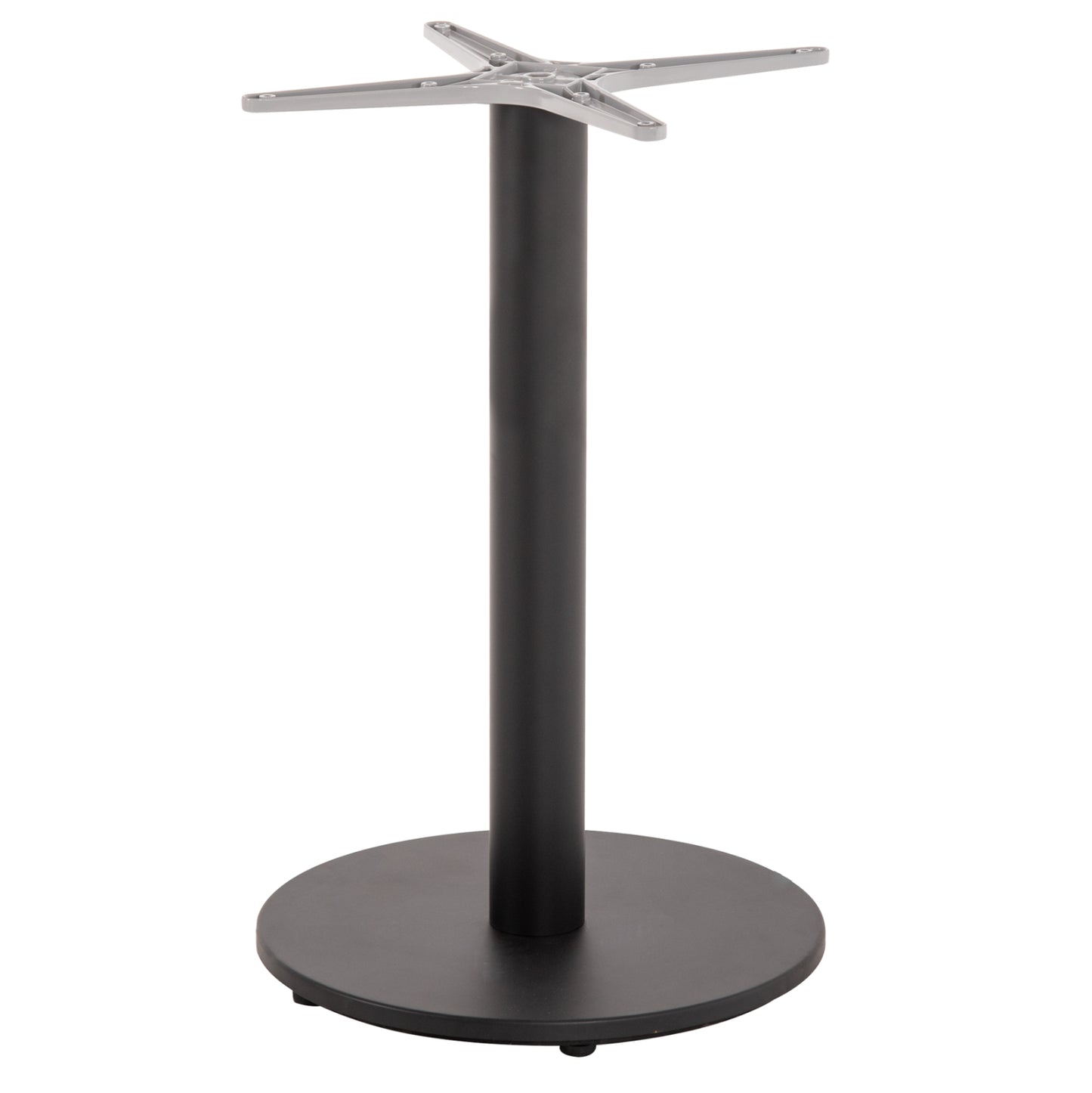 Table Base Aluminum Hm476.01 Round In Matte Black 48x48cm Cross Φ45Χ72hcm.