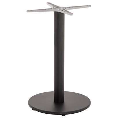 Table Base Aluminum Hm476.01 Round In Matte Black 48x48cm Cross Φ45Χ72hcm.