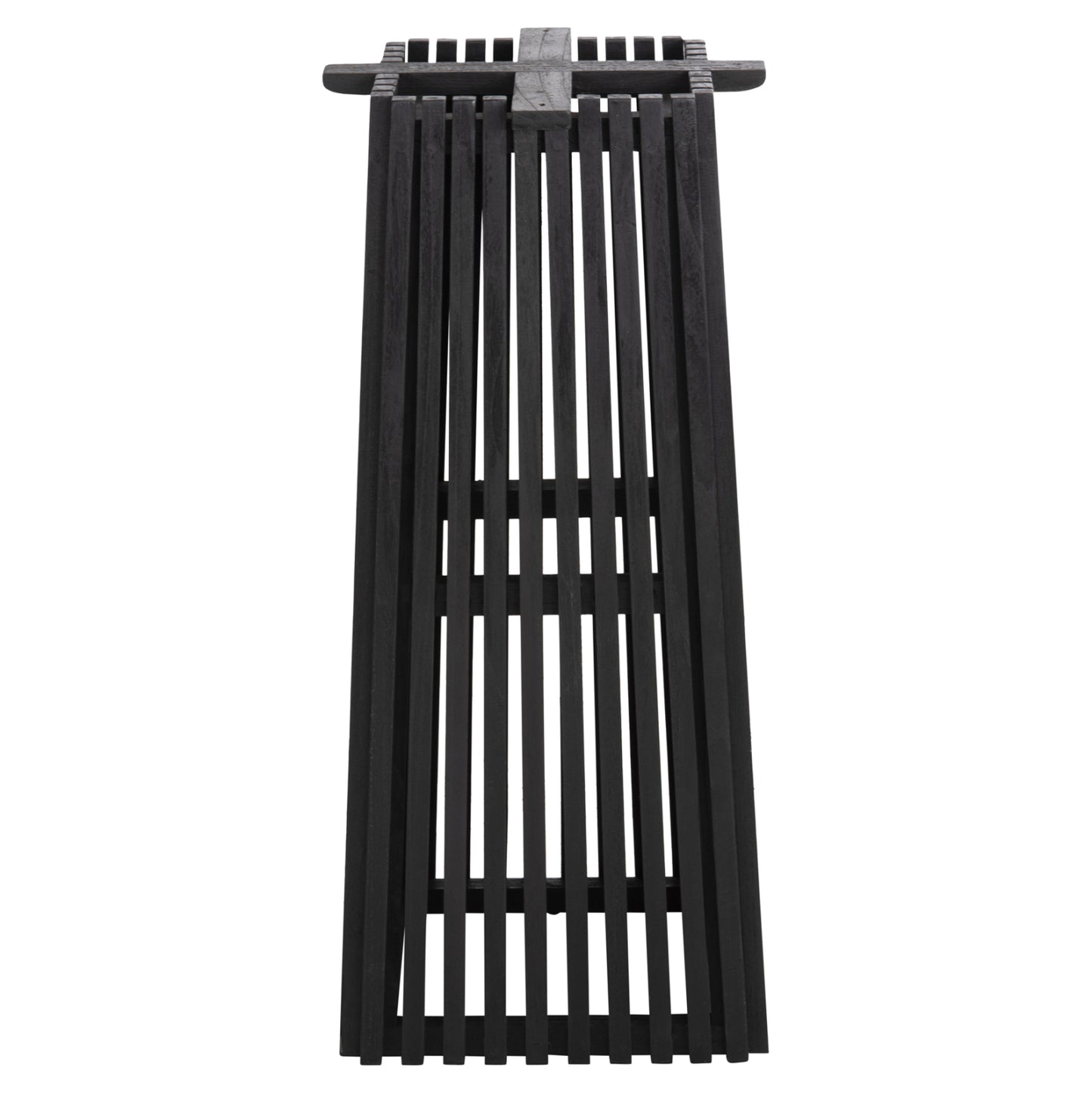 Indoor Bar Table Legs-base Med.height Square Frantz Hm9858.12 Mindi Wood In Black 40x40x90hcm.