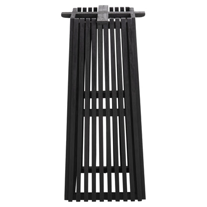Indoor Bar Table Legs-base Med.height Square Frantz Hm9858.12 Mindi Wood In Black 40x40x90hcm.
