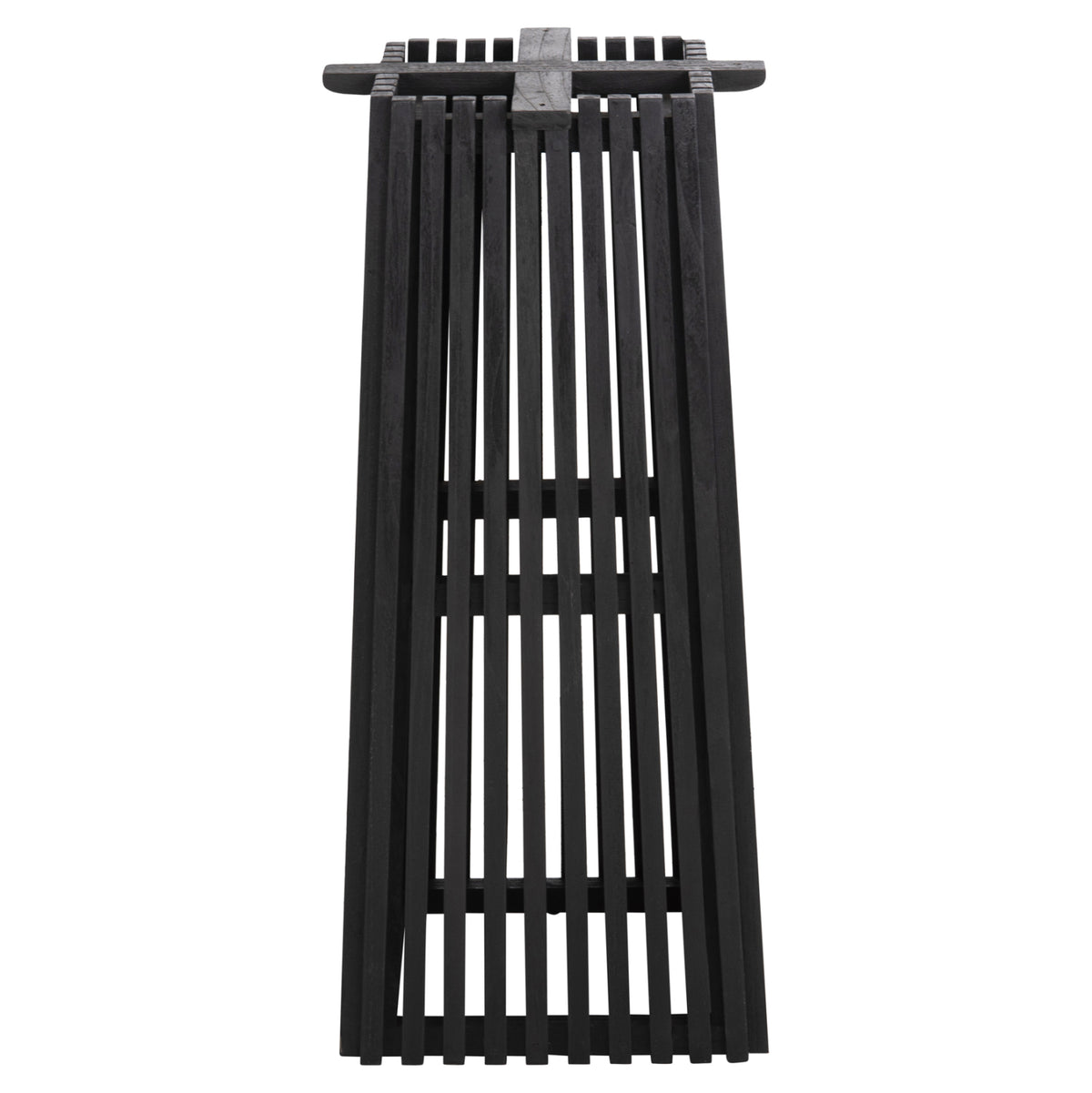Indoor Bar Table Legs-base Med.height Square Frantz Hm9858.12 Mindi Wood In Black 40x40x90hcm.