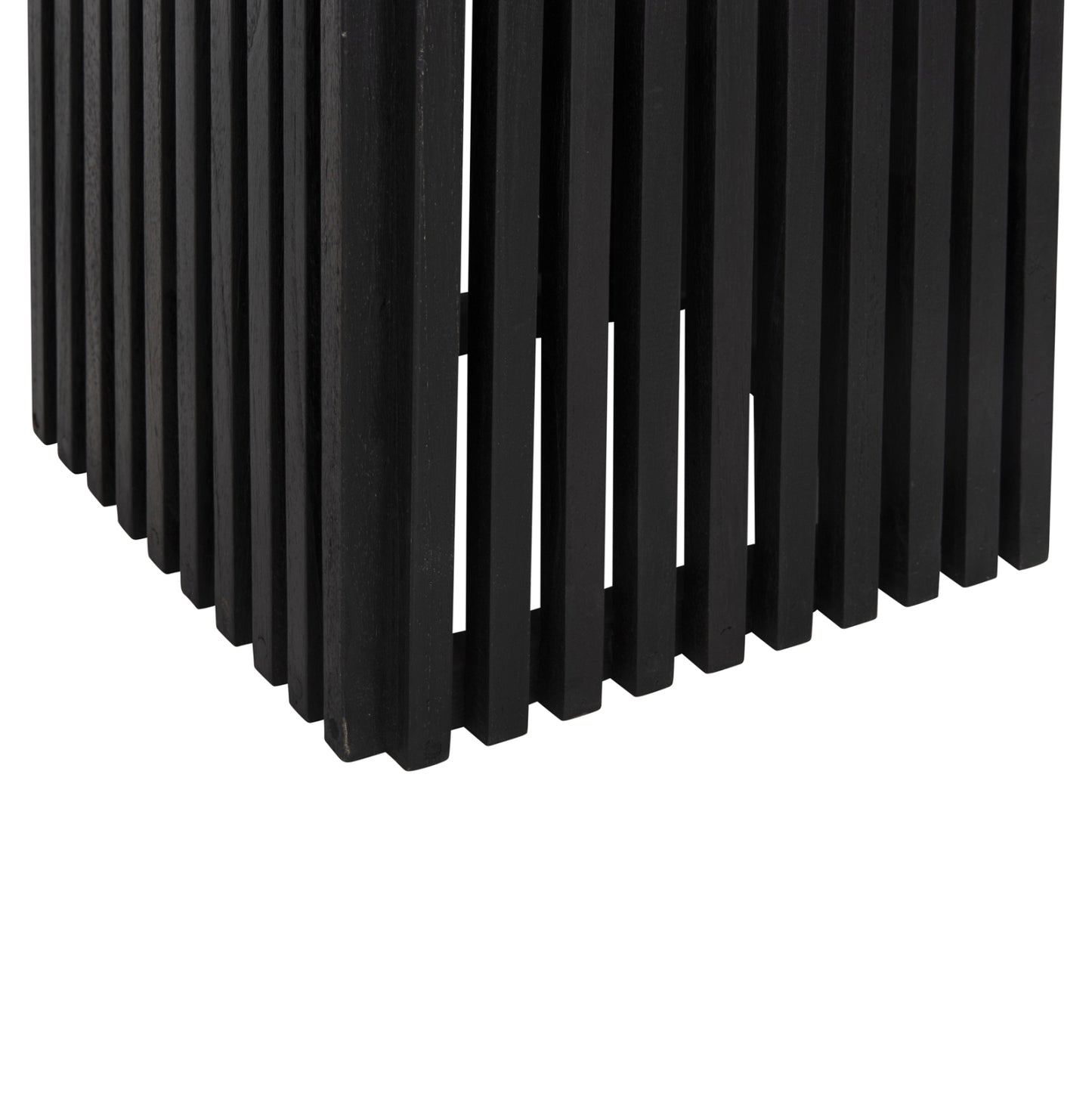 Indoor Bar Table Legs-base Med.height Square Frantz Hm9858.12 Mindi Wood In Black 40x40x90hcm.