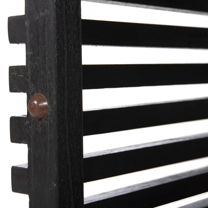 Indoor Bar Table Legs-base Med.height Square Frantz Hm9858.12 Mindi Wood In Black 40x40x90hcm.