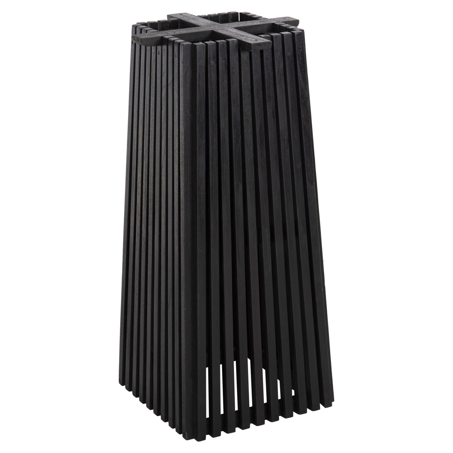 Indoor Bar Table Legs-base Med.height Square Frantz Hm9858.12 Mindi Wood In Black 40x40x90hcm.