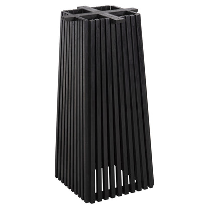 Indoor Bar Table Legs-base Med.height Square Frantz Hm9858.12 Mindi Wood In Black 40x40x90hcm.
