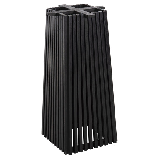 Indoor Bar Table Legs-base Med.height Square Frantz Hm9858.12 Mindi Wood In Black 40x40x90hcm.