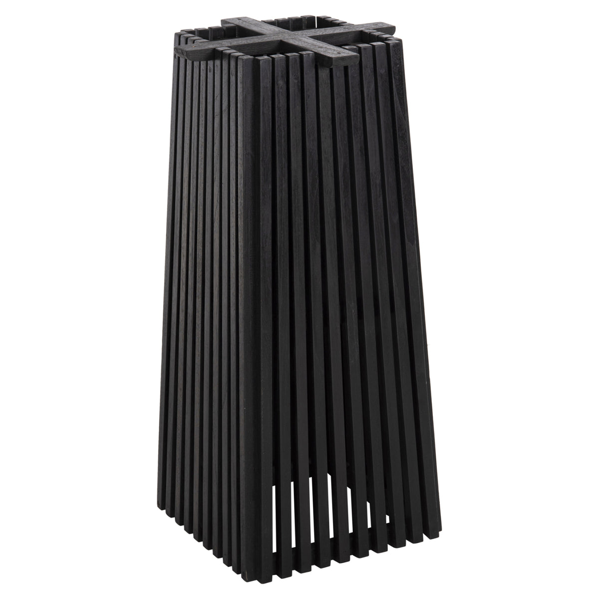 Indoor Bar Table Legs-base Med.height Square Frantz Hm9858.12 Mindi Wood In Black 40x40x90hcm.