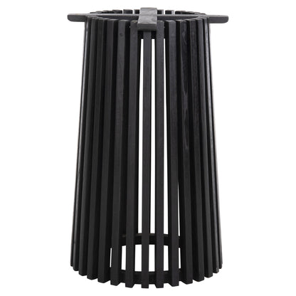 Indoor Table Legs-base Round Frantz Hm9459.12 Mindi Wood In Black Φ45x74hcm.