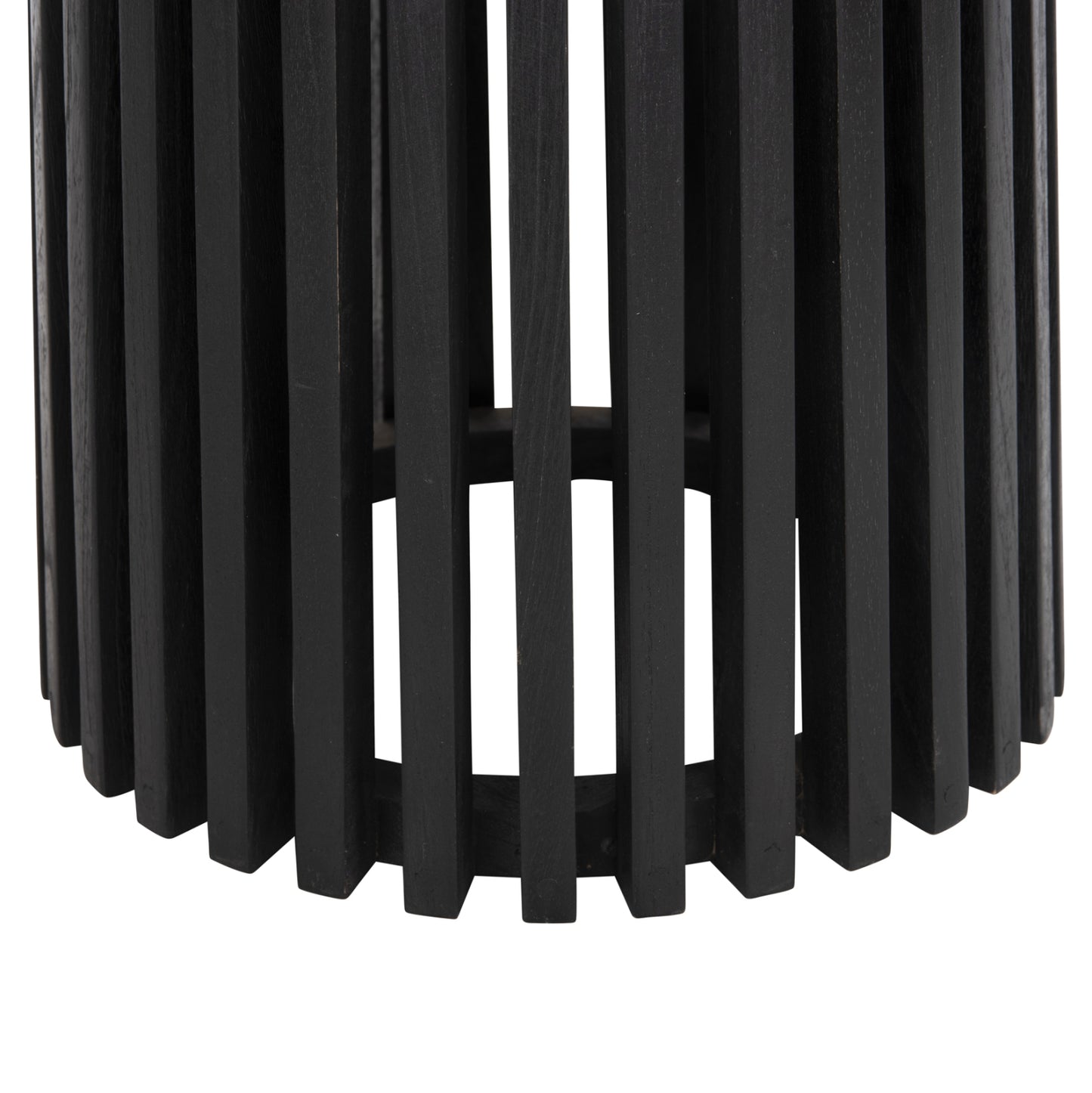 Indoor Table Legs-base Round Frantz Hm9459.12 Mindi Wood In Black Φ45x74hcm.