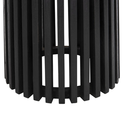 Indoor Table Legs-base Round Frantz Hm9459.12 Mindi Wood In Black Φ45x74hcm.
