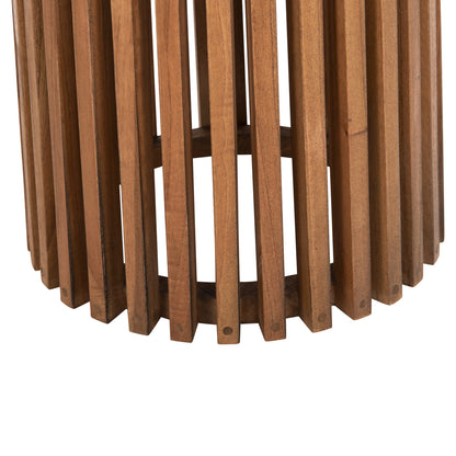 Indoor Table Legs-base Round Frantz Hm9459.11 Mindi Wood In Natural Φ45x73hcm.