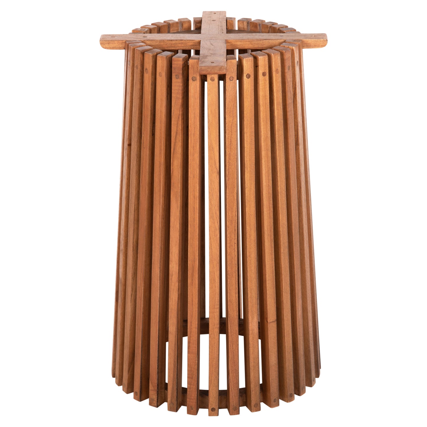 Indoor Table Legs-base Round Frantz Hm9459.11 Mindi Wood In Natural Φ45x73hcm.