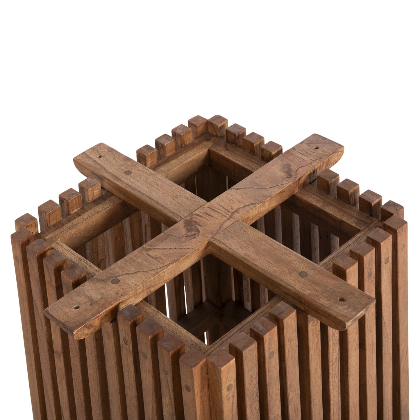 Indoor Table Legs-base Square Frantz Hm9460.11 Mindi Wood In Natural 45x45x73hcm.