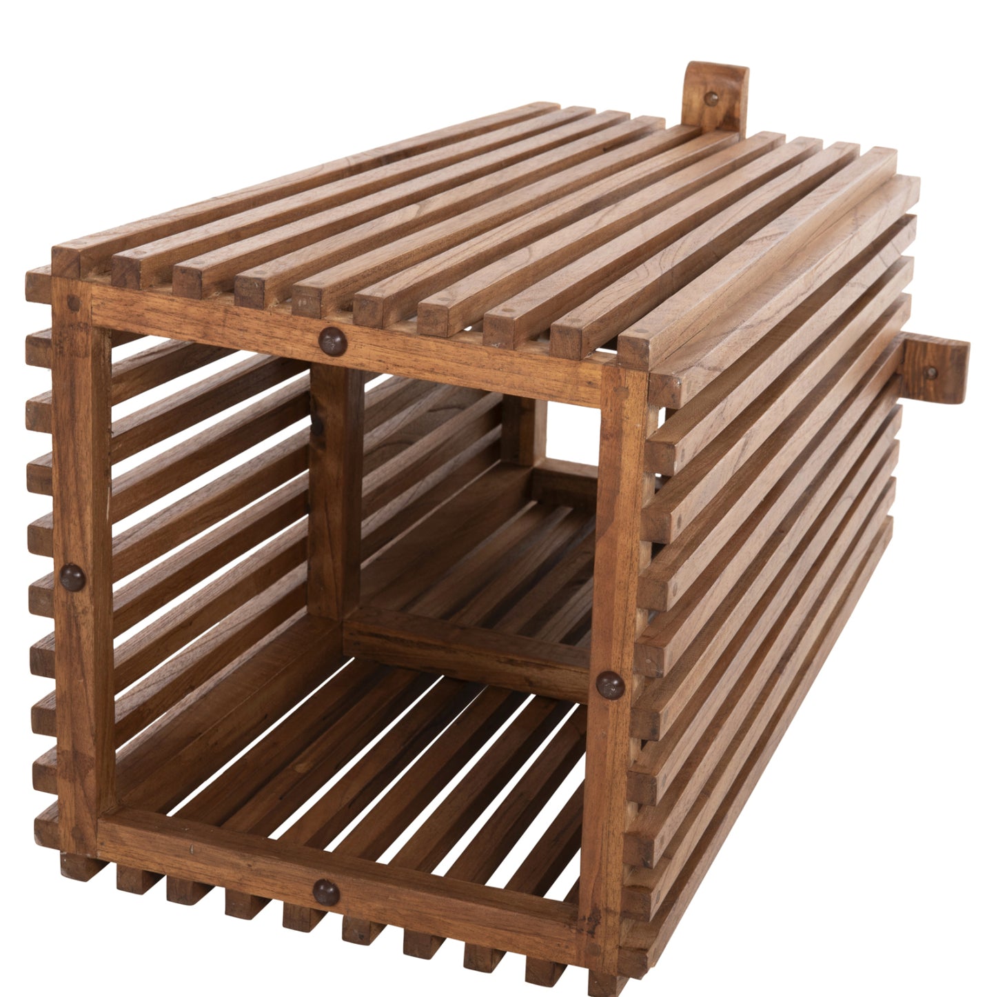 Indoor Table Legs-base Square Frantz Hm9460.11 Mindi Wood In Natural 45x45x73hcm.
