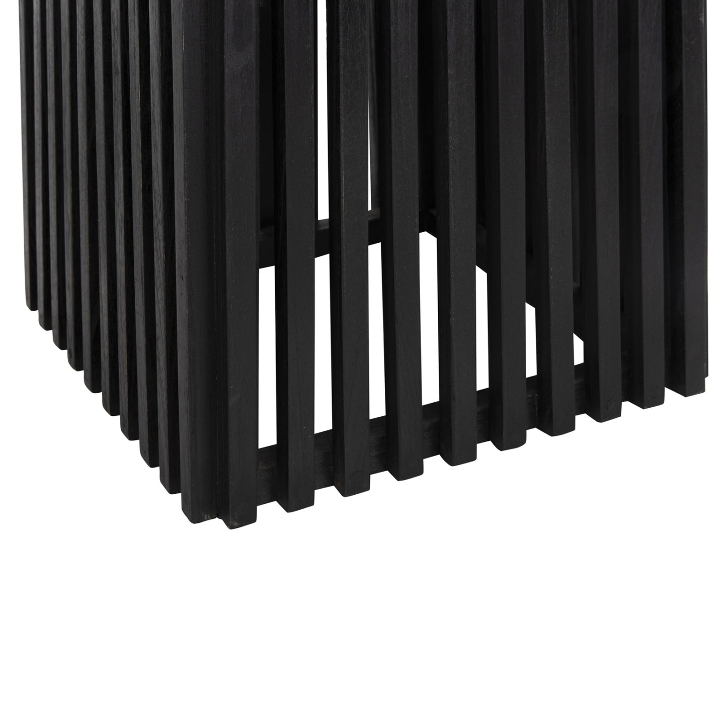 Indoor Table Legs-base Square Frantz Hm9460.12 Mindi Wood In Black 45x45x73hcm.