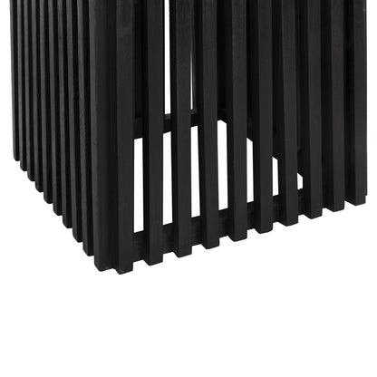 Indoor Table Legs-base Square Frantz Hm9460.12 Mindi Wood In Black 45x45x73hcm.