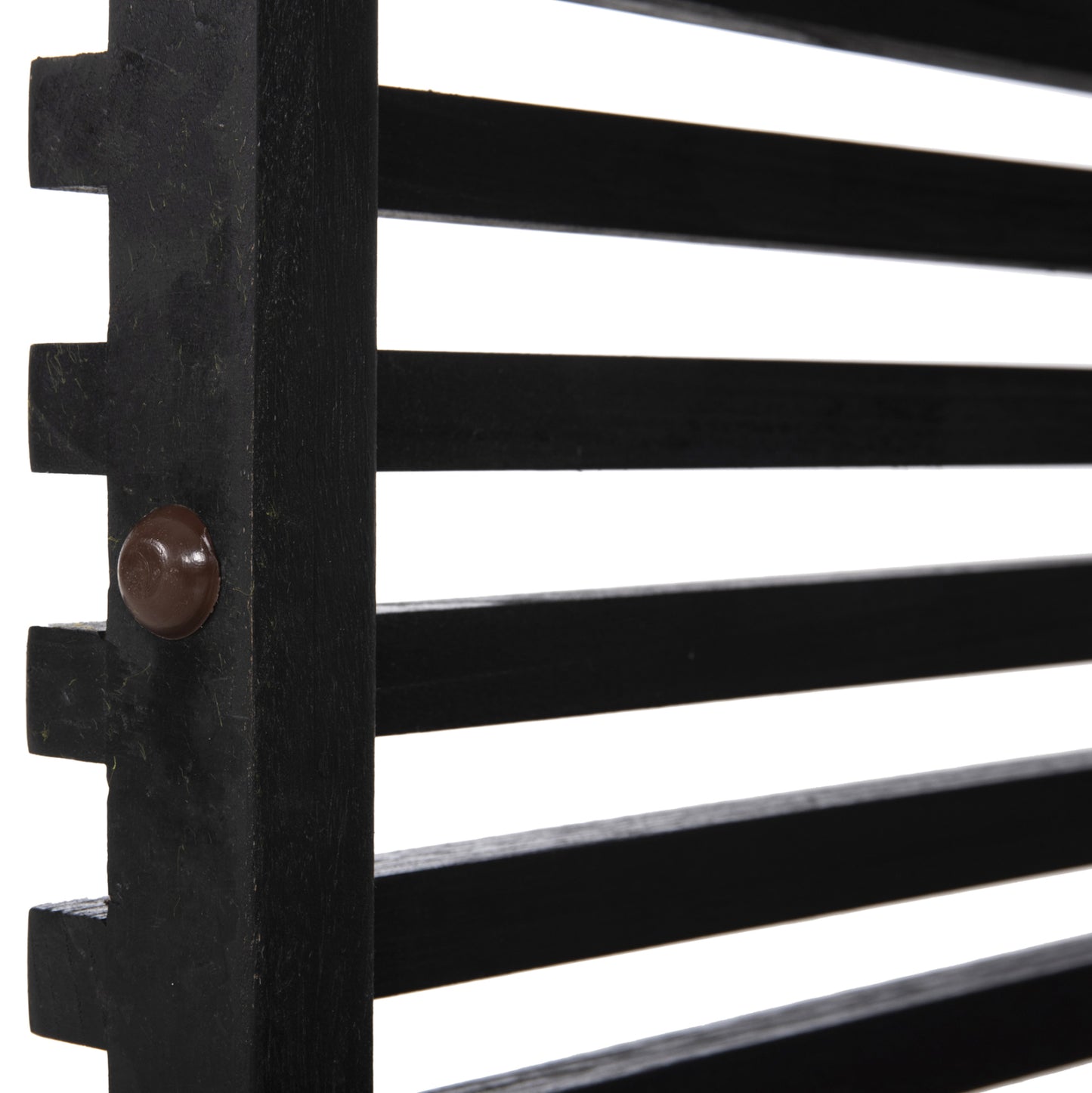 Indoor Table Legs-base Square Frantz Hm9460.12 Mindi Wood In Black 45x45x73hcm.