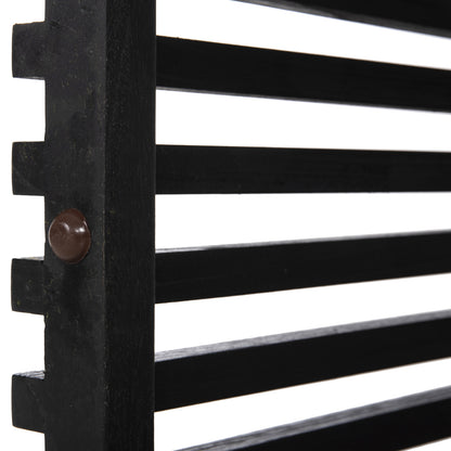 Indoor Table Legs-base Square Frantz Hm9460.12 Mindi Wood In Black 45x45x73hcm.