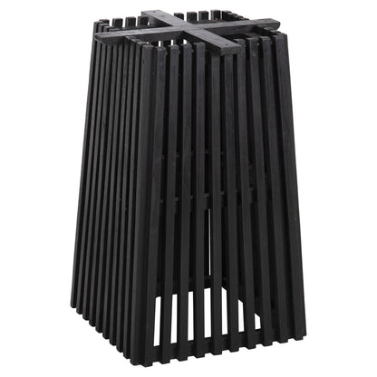 Indoor Table Legs-base Square Frantz Hm9460.12 Mindi Wood In Black 45x45x73hcm.
