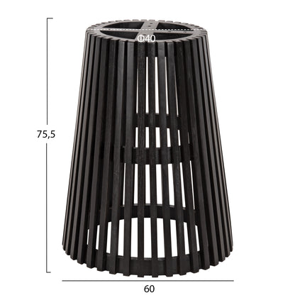 Indoor Table Legs Hm9459.02 Mindi Wood In Black Φ60x75.5hcm.