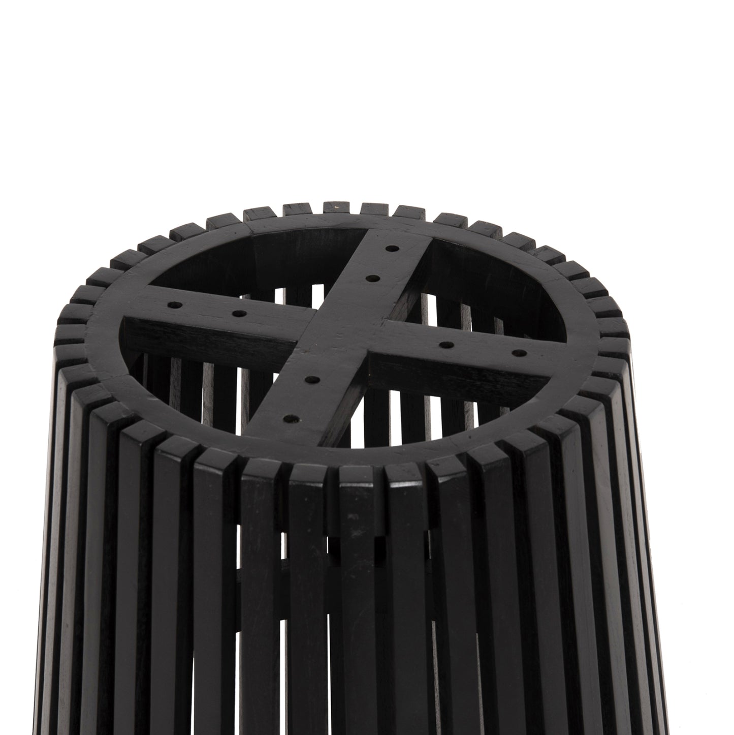 Indoor Table Legs Hm9459.02 Mindi Wood In Black Φ60x75.5hcm.