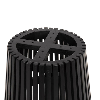 Indoor Table Legs Hm9459.02 Mindi Wood In Black Φ60x75.5hcm.