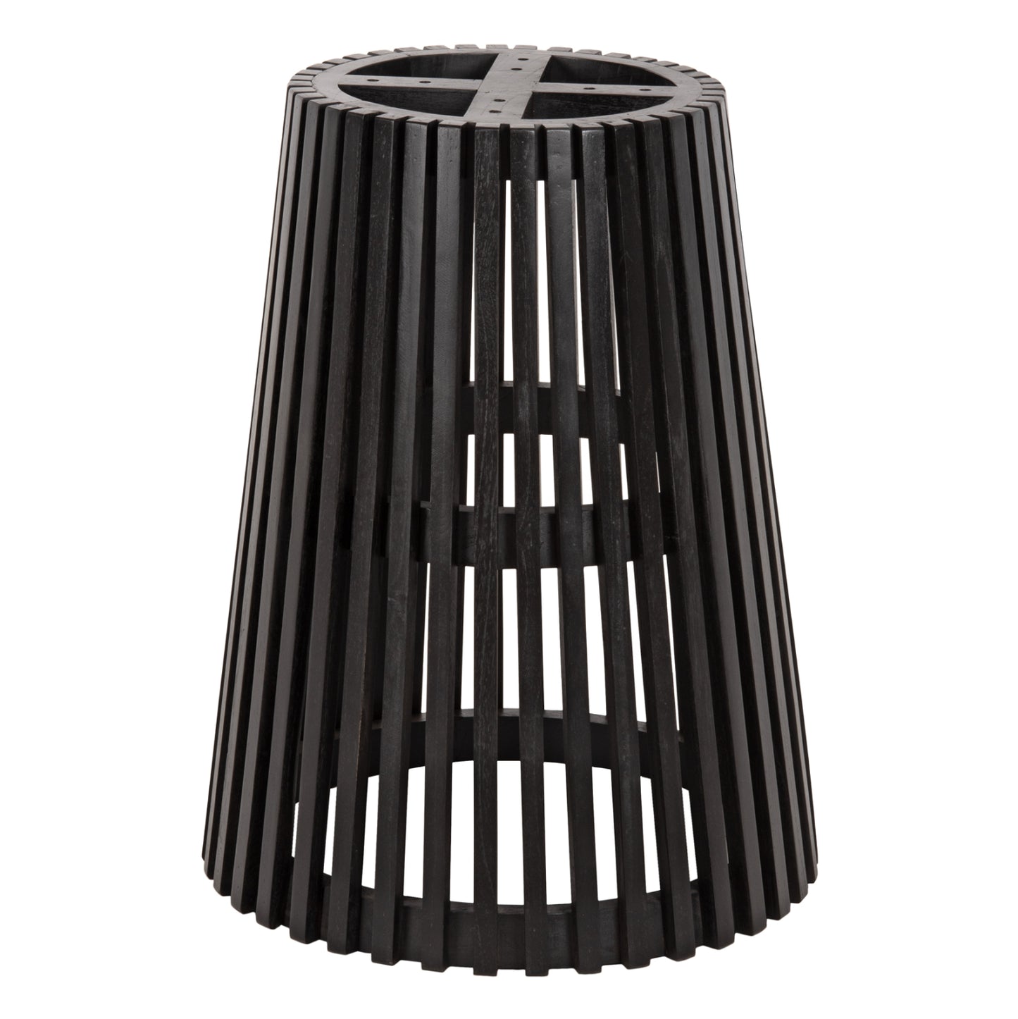 Indoor Table Legs Hm9459.02 Mindi Wood In Black Φ60x75.5hcm.