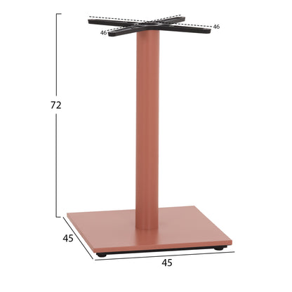 Table Base Hm438.27 Metal In Terracotta-height Adjusters 46x46x72hcm.