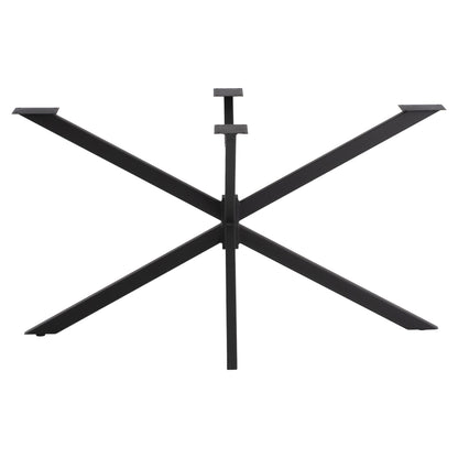 Base For Table Hm5917 Black Metal Double Cross-arrangement 130x72x71,5hcm.