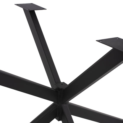 Base For Table Hm5917 Black Metal Double Cross-arrangement 130x72x71,5hcm.