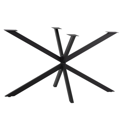 Base For Table Hm5917 Black Metal Double Cross-arrangement 130x72x71,5hcm.