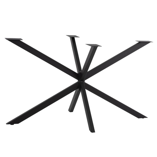Base For Table Hm5917 Black Metal Double Cross-arrangement 130x72x71,5hcm.