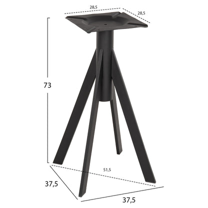 Table Base Hm5918 Black Metal 37,5x37,5x73hcm.
