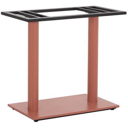 Base For Table Hm435.27 Metal Double In Terracotta Color With Height Adjusters 80Χ40Χ72hcm.