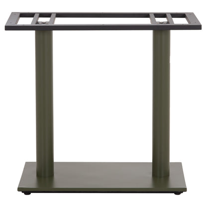 Base For Table Hm435.28 Metal Double In Green With Height Adjusters 80Χ40Χ72hcm.